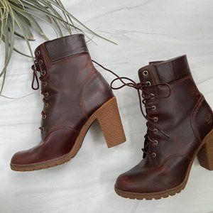 Timberland Glancy Burgundy Tall Ankle Boots